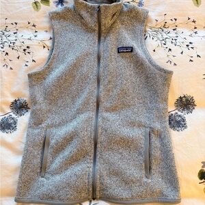 Patagonia Light Gray Sherpa Fleece Vest